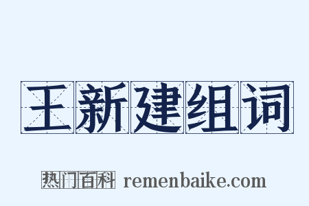 王新建组词是什么意思的图片